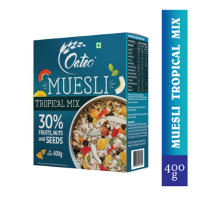Oateo Oats Muesli Tropical Mix 400g Bag-in-Box - Oateo Oats